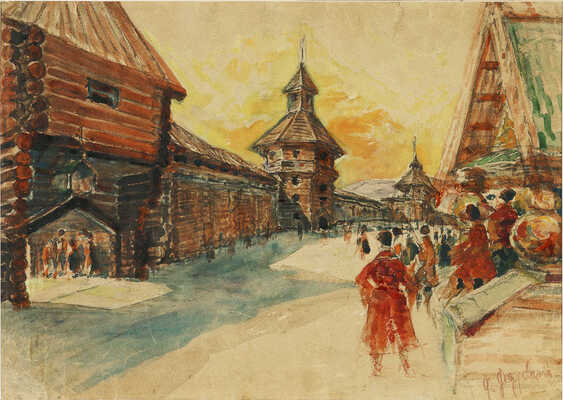 Федоровский Фёдор Фёдорович. В старом Кремле. Эскиз декорации 